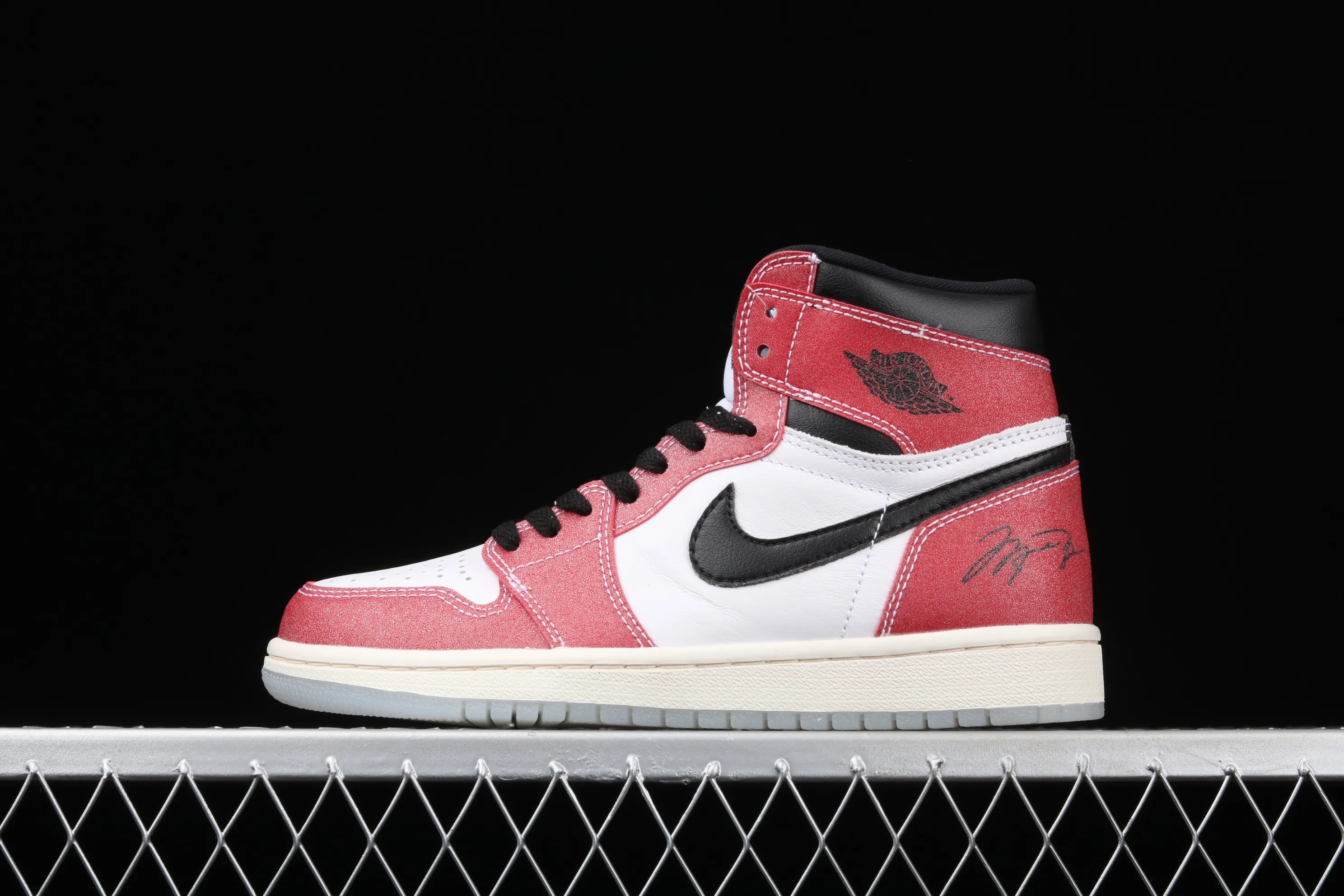 All categories Air Jordan Jordan series basketball shoes Air Jordan 1 High X version Air Jordan 1 High OG Pro "Total Orange" AJ1 Joe 13M blue and white stitching high-top basketball shoes DC6515-100